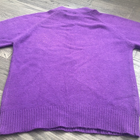 Jessica | Purple rabbit hair and lambs wool blend purple light knit sweater - Picture 9 of 9